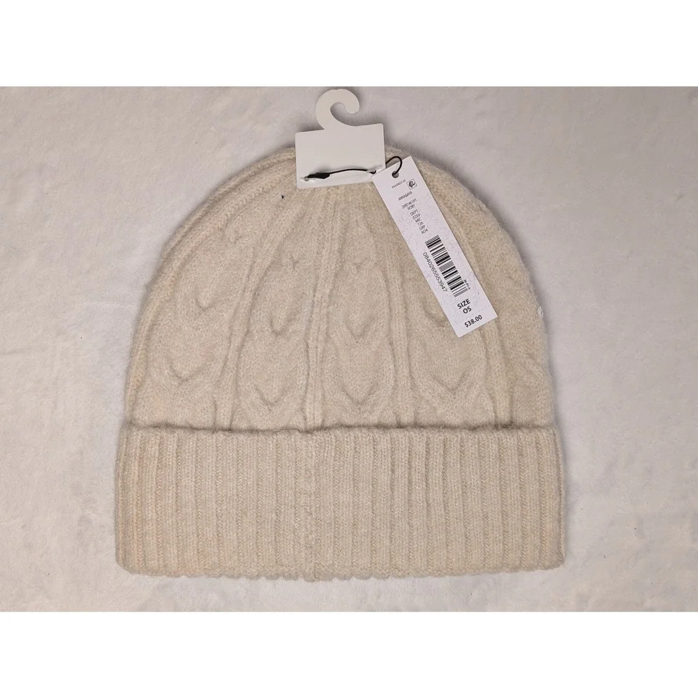 Anna & Ava Bundle 2 Cable Knit Beanie Hat Ivory Pink‎ One Size Retail total $66 - Picture 5 of 13